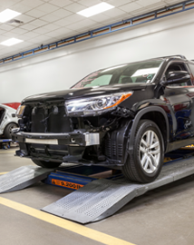 Toyota on vehicle lift | Thornhill Toyota in Chapmanville WV