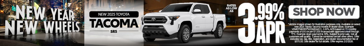 New 2025 Toyota Tacoma SR5	Rates As Low As 3.99%*