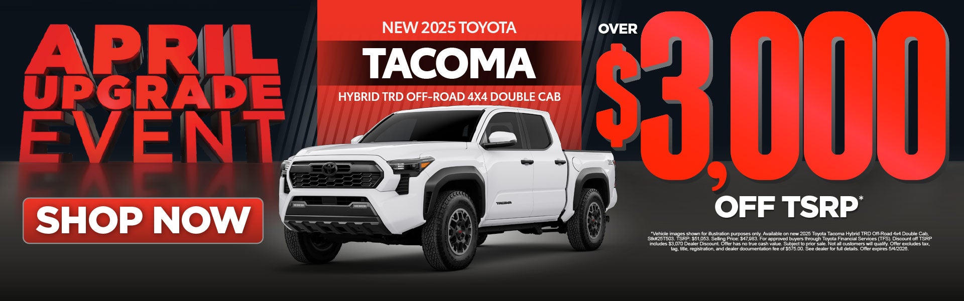 New 2025 Toyota Tacoma Hybrid TRD Off-Road 4x4 Double Cab	Ov