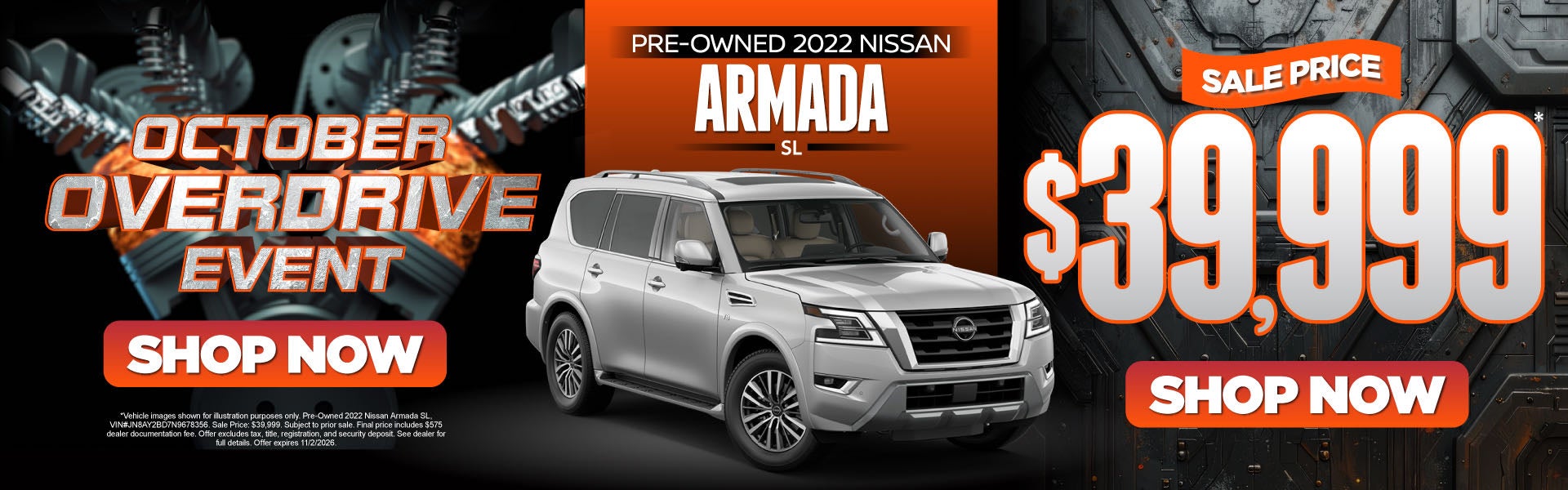 Pre-Owned 2022 Nissan Armada SL	SALE PRICE: $39,999*
