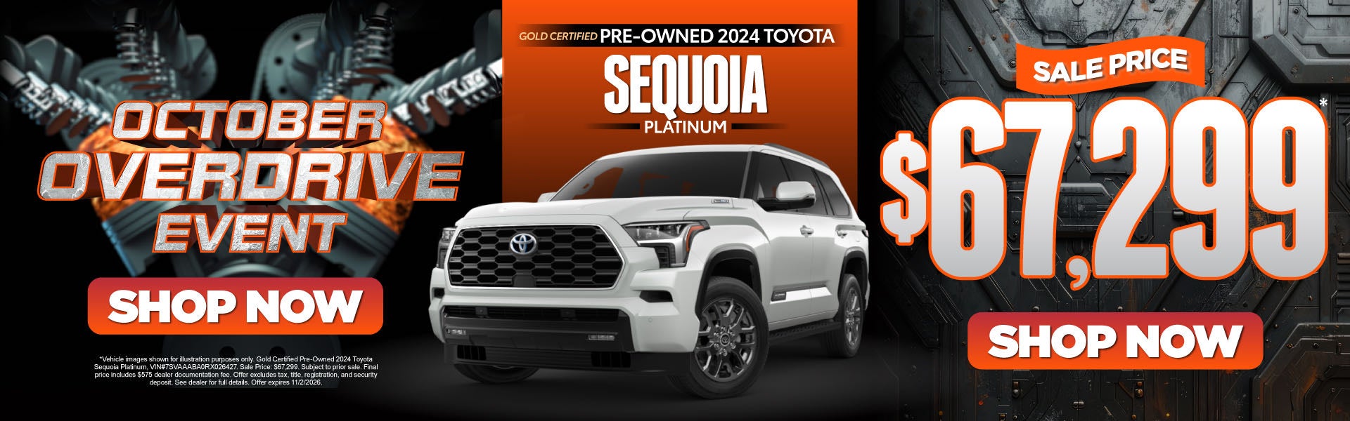 Gold Certified Pre-Owned 2024 Toyota Sequoia Platinum	SALE P