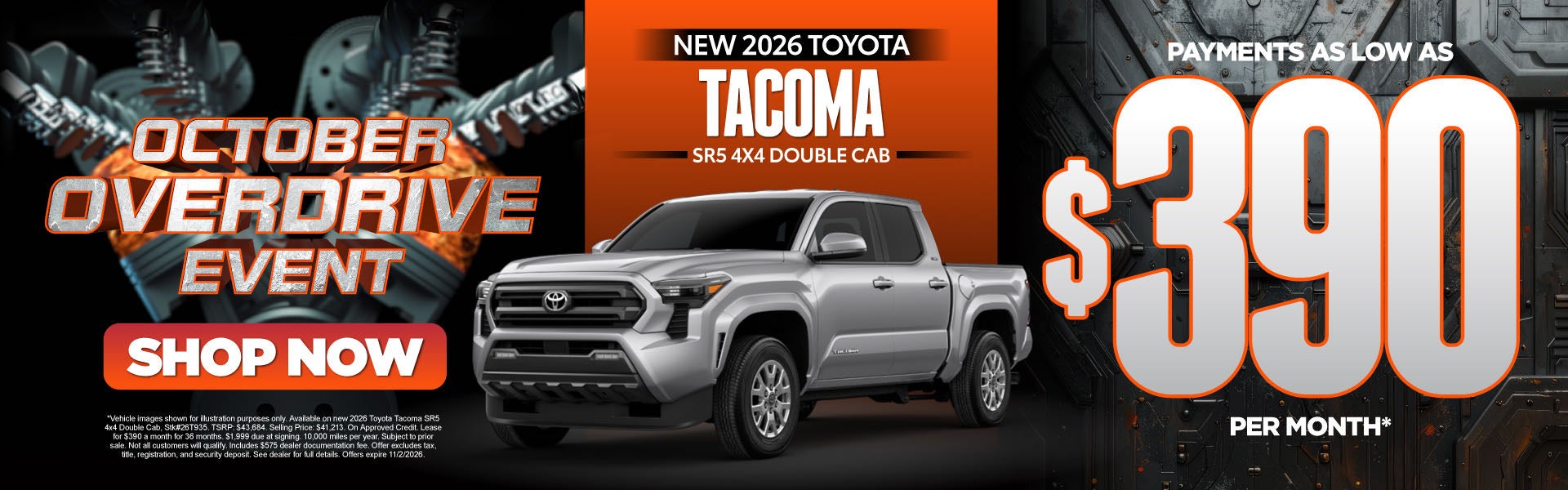 New 2026 Toyota Tacoma SR5 4x4 Double Cab	Payments As Low As